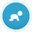 Icon of a baby crawling, representing daycare services in Valdosta, GA