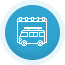 Icon of a bus and calendar representing field trips at summer camp in Valdosta, GA